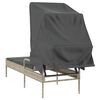 vidaXL Șezlong cu baldachin, gri deschis, poliratan