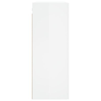 vidaXL Dulapuri montaj pe perete, 2 buc, alb extralucios, 69,5x34x90cm