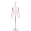 vidaXL Manechin Ajustabil 170-242 cm cu Cap și Bază Masculin PP Alb