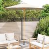 vidaXL Parasol de Grădină Alb crem &Oslash; 270 x 260 cm Bambus