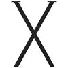 vidaXL Picioare de masă în formă de X, 2 buc., negru, 50x(72-73) cm, oțel
