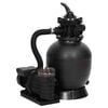 vidaXL Filtru de nisip pentru piscină cu prefiltru, negru