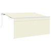 vidaXL Copertină retractabilă Crem 300 x 200 cm Poliester și Aluminiu