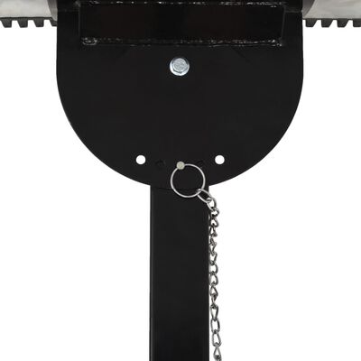 vidaXL Plug de zăpadă manual cu roți, 100 x 44 cm