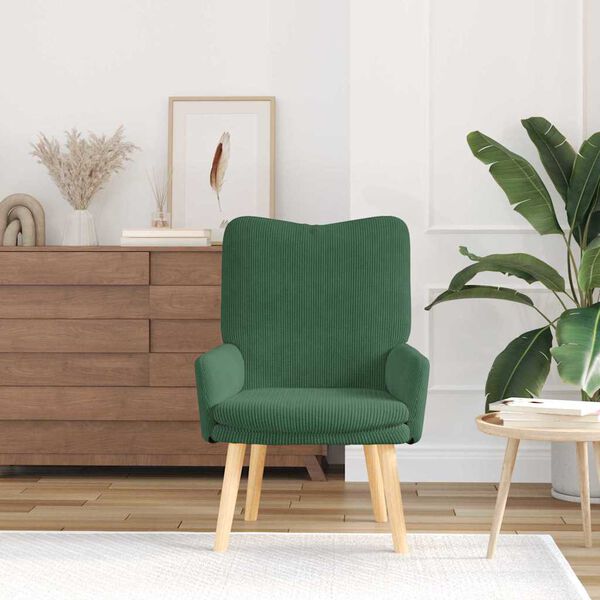 vidaXL fotoliu Verde Junglă 63 x 67 x 94 cm Țesătura Sherpa