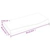 vidaXL Blat de baie, 60x30x(2-4) cm, lemn masiv netratat