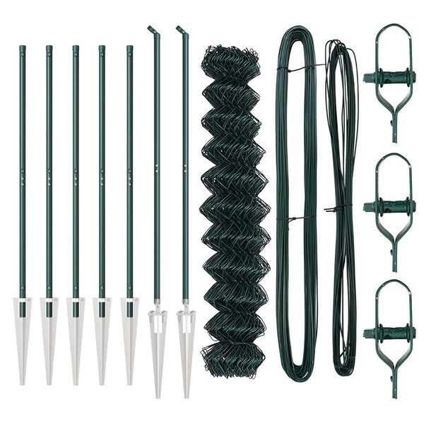 vidaXL St&acirc;lp de gard. Verde 10 x 1,4 m (mesh de 60 x 60 mm)