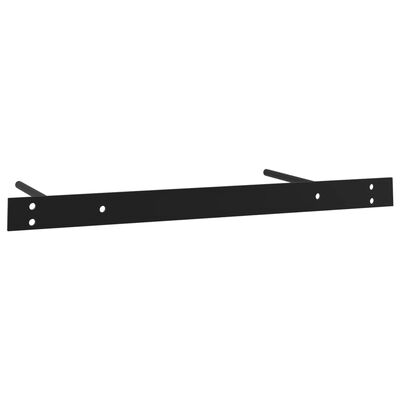 vidaXL Raft de perete suspendat cu sertar, negru, 80 x 25 x 8 cm