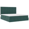 vidaXL Pat cu storage cu saltea Verde &icirc;nchis 180 x 200 cm Catifea