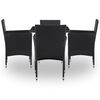 vidaXL Set de Mobilier 5 pcs Negru