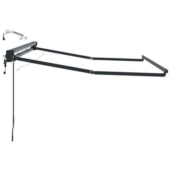 vidaXL Cadru de copertină electrică cu LED-uri Antracit 3 x 2 m