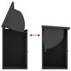 vidaXL Cutie pentru colet cu depozitare Negru 47.5 x 38 x 59 cm Oțel