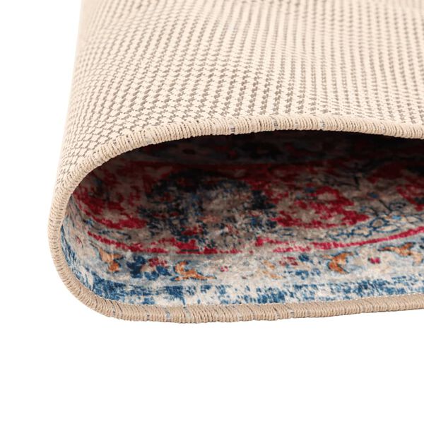 vidaXL Covor lavabil, multicolor, &Oslash; 120 cm, anti-alunecare