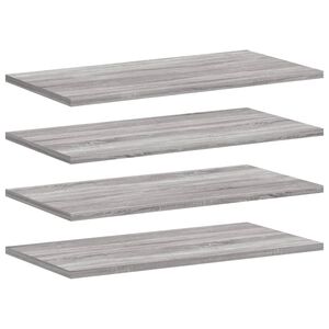 vidaXL Rafturi de perete, 4 buc., gri sonoma, 60x20x1,5 cm, lemn