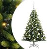 vidaXL Pom de Crăciun Artificial cu Ramuri Hinge, 150 LED-uri Verde