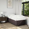 vidaXL Pat box spring cu saltea, maro &icirc;nchis, 90x190 cm, textil