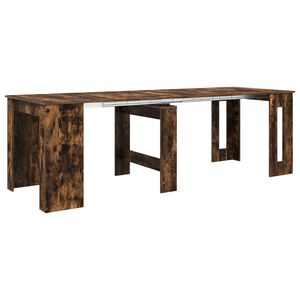 vidaXL Masă de dining 240 x 85 x 75 cm Lemn prelucrat Stejar fumuriu