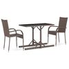 vidaXL Set mobilier de grădină, 3 piese, maro