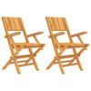 vidaXL Scaune pliante 2 buc 55x61x90 cm lemn masiv de tec