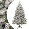 vidaXL Brad de Crăciun artificial cu balamale și zăpadă pufoasă 240 cm