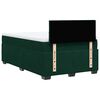 vidaXL Pat box spring cu saltea, verde &icirc;nchis, 120x190 cm, catifea