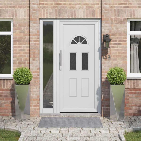 vidaXL Jardinieră 2 pcs Argintiu 30 x 30 x 75 cm Oţel inoxidabil