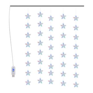 vidaXL Instalație lumini tip perdea stele 200 LED multicolor 8 funcții