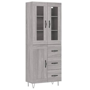 vidaXL Dulap &icirc;nalt, gri sonoma, 69,5x34x180 cm, lemn compozit