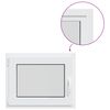 vidaXL Fereastră de subsol culoare internă albă RISOR 50 x 55 cm