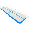 vidaXL Saltea gimnastică gonflabilă cu pompă albastru 600x100x15cm PVC