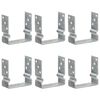 vidaXL Ancore de gard, 6 buc., argintiu, 14x6x15 cm, oțel galvanizat
