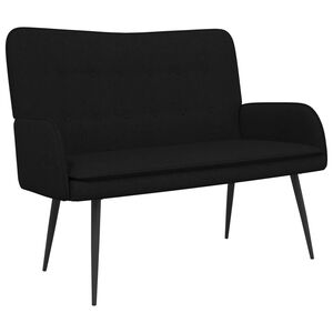 vidaXL Canapea cu 2 locuri Negru 115 x 61 x 87 cm Țesătură