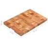 vidaXL Placă de tocat, 50 x 34 x 3,8 cm, lemn masiv de acacia