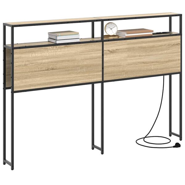 vidaXL Tăblie de depozitare cu raft Stejar sonoma 120 cm Lemn compozit