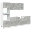 vidaXL Set dulapuri de bucătărie, Lyon, 7 piese, gri beton, lemn compozit