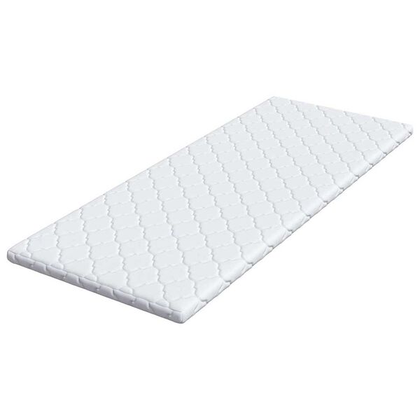 vidaXL Topper din nucă de cocos Alb 80 x 200 cm Material Jacquard