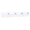 vidaXL Comodă TV cu lumini LED, alb, 240x35x40 cm