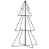 vidaXL Brad Crăciun conic, 78x120 cm, 160 LED-uri, interior & exterior