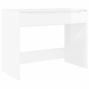 vidaXL Birou cu sertar Alb Lucios 100 x 50 x 78 cm Lemn prelucrat
