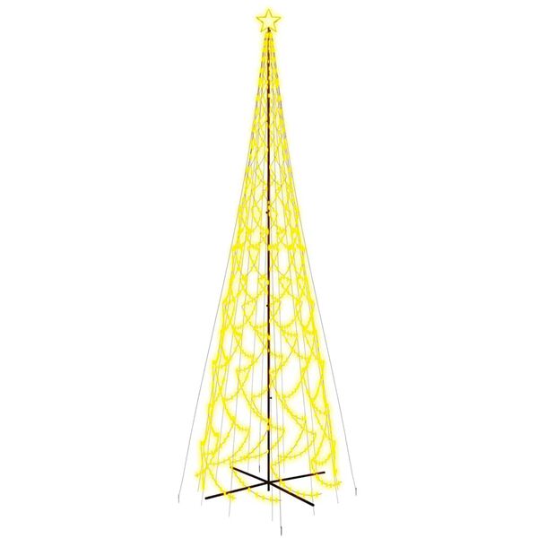 vidaXL Brad de Crăciun conic, 3000 LED-uri, alb cald, 230x800 cm