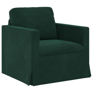 vidaXL Canapea Verde &icirc;nchis 78 x 78 x 80 cm Catifea