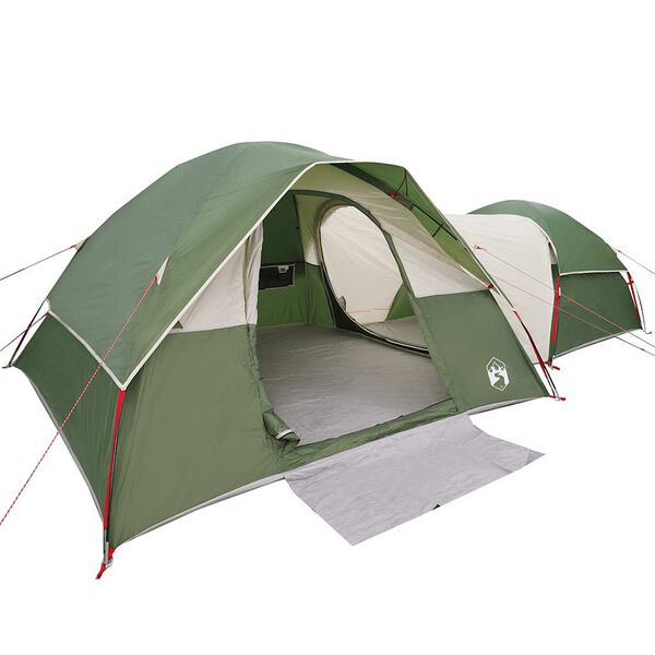 vidaXL Cort de camping pentru 5 persoane, verde, impermeabil