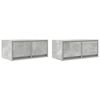 vidaXL Dulapuri TV 2 buc Beton Gri 60x31x25,5 cm Lemn prelucrat