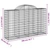 vidaXL Coș gabion arcuit 200x50x120/140 cm fier galvanizat