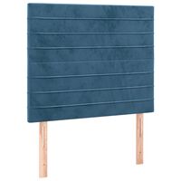 vidaXL Tăblii de pat, 2 buc, albastru închis, 80x5x78/88 cm, catifea