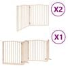 vidaXL Poartă de c&acirc;ini pliabilă cu ușă, 8 panouri, 640 cm, lemn plop