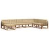 vidaXL Set de canapele de exterior cu pernă 8 pcs Natural și Bej