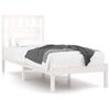 vidaXL Cadru de pat, alb, 100x200 cm, lemn masiv de pin