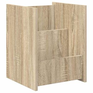 vidaXL Raft pentru reviste cu raft Stejar Sonoma 35 x 35 x 45 cm