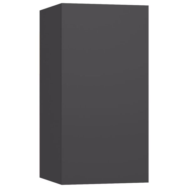 vidaXL Set dulapuri TV, 4 piese, gri, lemn prelucrat